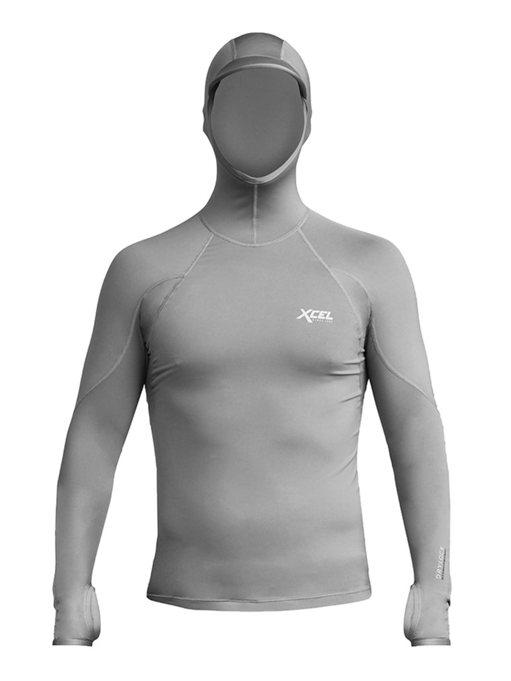 XCEL Drylock Hydrophobic Hoodie Long Sleeve UV Rash Guard Medium Like New